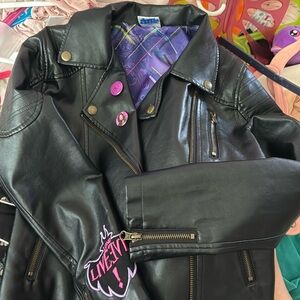 Black descendants “leather” jacket disneys 9/10 girls